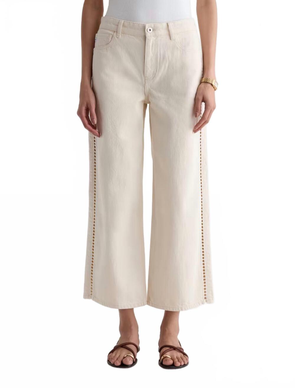 NEW AG JEANS saige wide leg crop jeans in fresh air